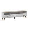 Cama RTV stand LOTTA 180cm white + sonoma oak