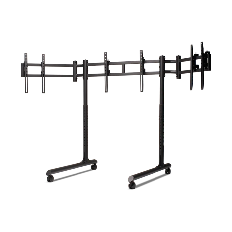 Next Level Racing Floor stand | Round Tube Freestanding Single Monitor Stand | Up to 3x43 