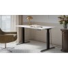 Desk with electric height adjustment MOON LONG 150x80x72-120 black/white