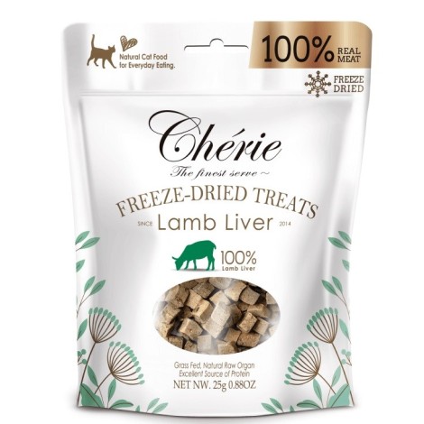 CHERIE Freeze-dried lamb liver pieces - cat treats - 30g