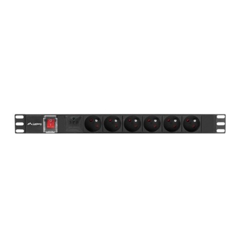 LANBERG POWER STRIP PDU RACK 19" (1U, 16A, 6X 230V PL, 2m)