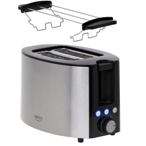 Camry | Toaster | CR 3215 | Power 1000 W | Number of slots 2 | Housing material Stainless steel | Black/Stainless steel