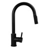 Set - Sink PYRAMIS PYRAMIS MIDO (62x50) 1B 1D + Faucet IDEA Black Edition - 070167602BE - Volcano