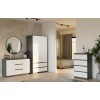 CHEST OF DRAWERS 2 DOORS 3 DRAWERS ANTHRACITE/WHITE
