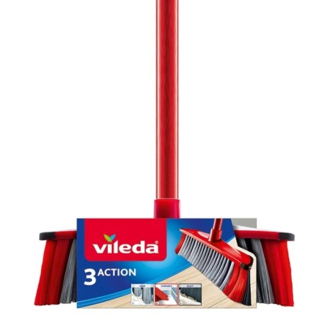 Broom Vileda 3 Action - 3in1 (red)