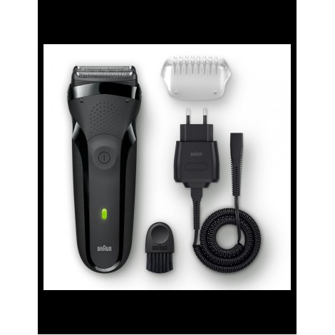 Braun | Shaver | 300s 3-Flex Series 3 | Operating time (max) 20 min | NiMH | Black