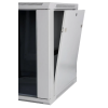 SOMI Networks | 18U, 19″ Network Wall Cabinet | 18U-60/60FPC | Gray | With Front Glass Doors | Depth: 60 cm