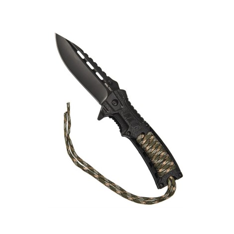 Nóż składany Mil-Tec Paracord z krzesiwem - Camo