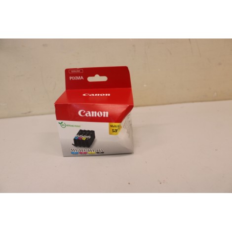 SALE OUT. Canon CLI-551 BK/C/M/Y Ink Cartridge Multipack | Canon Cartridges | CLI-551 BK/C/M/Y Multipack | Ink | Black, yellow, cyan, magenta | DAMAGED PACKAGING