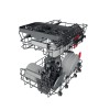 Whirlpool Dishwasher | WSIO 3T223 PCE X | Built-in | Width 45 cm | Number of place settings 10 | Number of programs 7 | Energy efficiency class E | Display | Inox