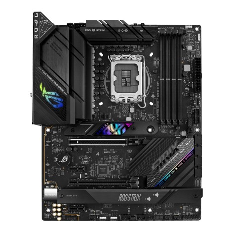 ASUS ROG STRIX B760-F GAMING WIFI | Asus | Processor family Intel B760 | Processor socket 1 x LGA1700 Socket | 4 DIMM slots - DDR5, non-ECC, on-die ECC, unbuffered | Supported hard disk drive interfaces SATA-600 (RAID), 3 x M.2 | Number of SATA connectors