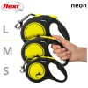 Flexi New NEON 5 m Black, Yellow Dog Retractable lead