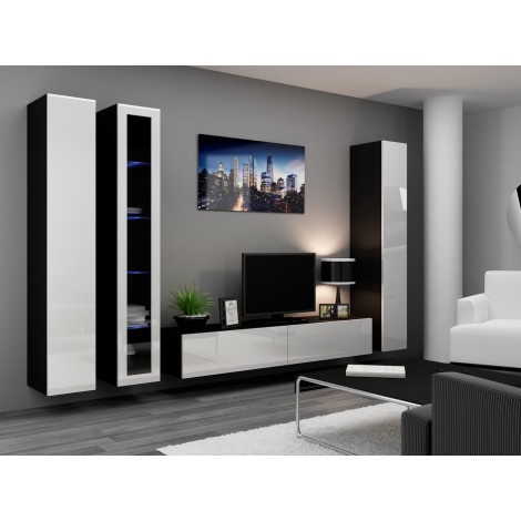 Cama Full cabinet VIGO '180' 180/40/30 white/black gloss