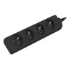 Power strip 1m 4x outlets for UPS system | PS0-04E-0100-IEC-BK | Sockets quantity 4