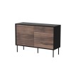 Cama CORTINA 1D3S chest of drawers 120x40x81 black/walnut