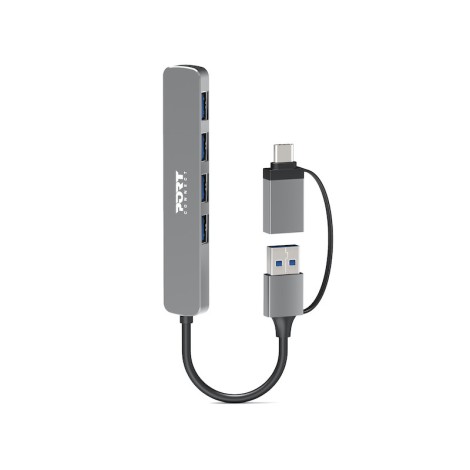 PORT CONNECT Hub USB 4 Ports 3.0 Slim Combo for BtoC | PORT CONNECT
