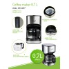 Adler | Coffee maker | AD 4407 | Drip | 550 W | Black