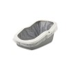 SAVIC ASEO Grey with White Rim - Open Cat Litter Tray - 56x39x27.5 cm - 1 pc.