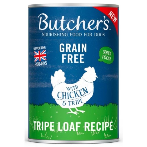 BUTCHER'S Original Tripe Chicken and Rumen Pate - wet dog food - 400g