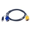 Aten | 1.8M USB KVM Cable with 3 in 1 SPHD and built-in PS/2 to USB converter | 2L-5202UP