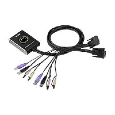 Aten 2-Port USB DVI/Audio Cable KVM Switch with Remote Port Selector | Aten | 2-Port USB DVI/Audio Cable KVM Switch with Remote Port Selector