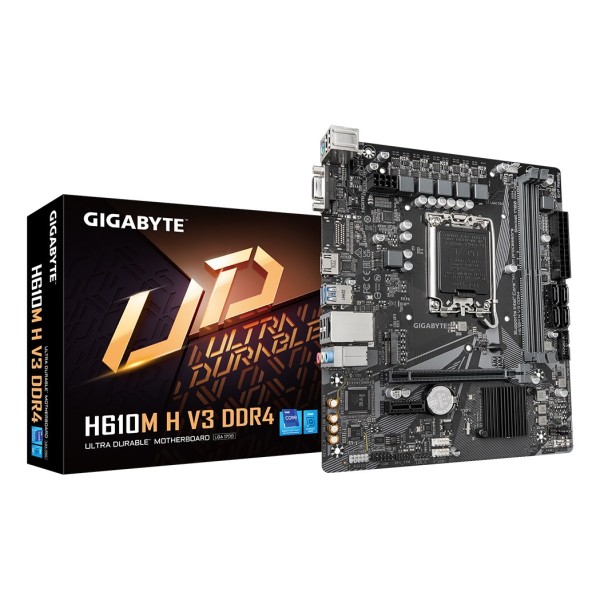 Mainboard|GIGABYTE|Intel H610|LGA1700|Micro-ATX|Memory DDR4|Memory slots 2|1xPCI-Express 3.0 ...