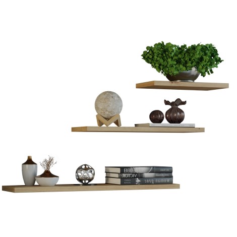 Topeshop TOBI 3P ARTISAN shelve Floating shelf Wall mounted Particle board Oak, Wood