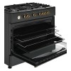 Ravanson Retro KWGE–90AR gas and electric cooker (black)