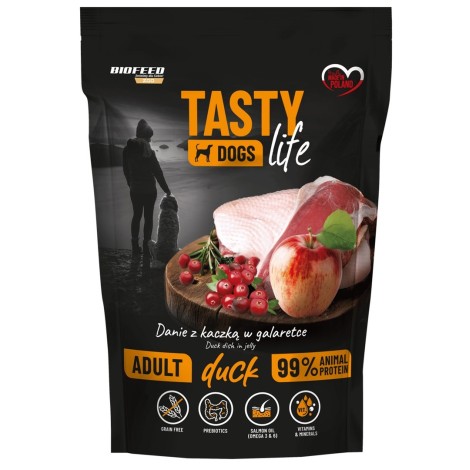 BIOFEED Tasty dog life kaczka 90% saszetka 500g