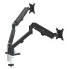 Maclean 2 monitor mount, gas spring, 17"-32", 2-10kg, black, MC-134