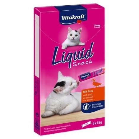 VITAKRAFT Liquid Snack Duck - cat treats - 6 x 15g