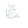 CATA | Hood | OMEGA 600 X | Wall mounted | Energy efficiency class C | Width 60 cm | 645 m³/h | Mechanical control | LED | Grey