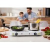 Esperanza EKH010W Adjustable electric cooker, 2 heating fields, white