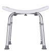 Rectangular shower stool with height adjustment