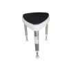 Triangular shower stool with soft seat Black