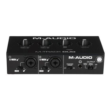 M-AUDIO M-Track Duo USB Audio interface Crystal preamplifier 16 bit 48 kHz Black