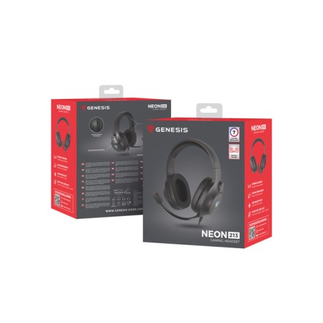 Genesis Neon 213 RGB Gaming Headset with Microphone, Black