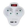 Esperanza ELK311W Electrical splitter 2 GN. USB-C USB-A ON. White