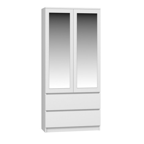 Topeshop SS-90 BIEL LUSTRO bedroom wardrobe/closet 5 shelves 2 door(s) White