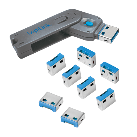 Logilink, USB port blocker (1x key and 8x locks), AU0045 | Logilink