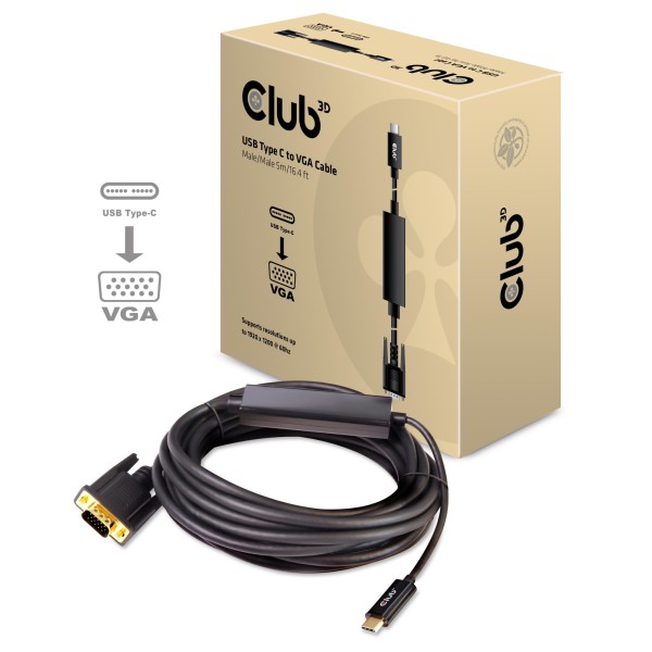 CABLE USB-C TO VGA 5M/M/M CAC-1512 ...