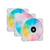 Corsair | 120mm White PWM Fan, Triple Pack with Lighting Node CORE | iCUE SP120 RGB ELITE Performance | Case Fan