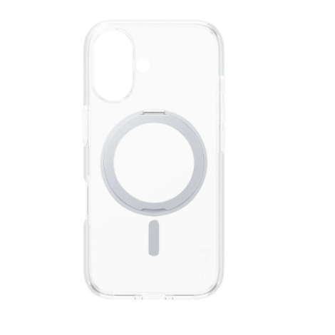 CARE Feature Case | Back cover | Apple | iPhone 16 | Recycled plastic | Silver | Kickstand & MagSafe