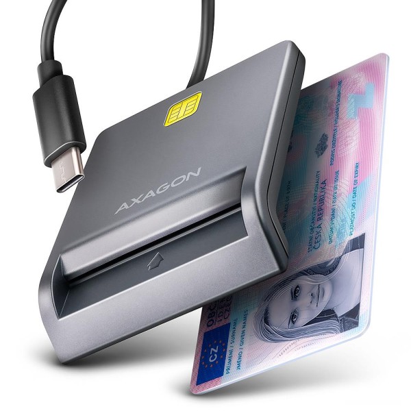 CARD READER FLAT SMARTCARD/ID/USB-C 1.3M CRE-SM3TC ...