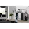 Cama sideboard 120 cm SOHO S7 black/white gloss