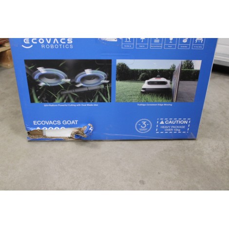 SALE OUT. Ecovacs GOAT A3000 LiDAR Lawn Mower, Robot, Up to 400 m², Dual LiDAR + Camera, White/Black | Ecovacs | Lawn Mower | GOAT A3000 LiDAR | DAMAGED PACKAGING | 5000 Ah