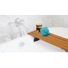 Bath seat with wooden slats