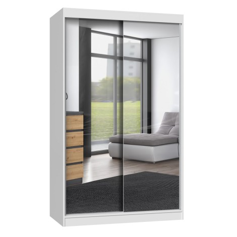 Topeshop IGA 120 BIEL A KPL bedroom wardrobe/closet 7 shelves 2 door(s) White