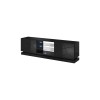 Cama TV cabinet QIU 200 MDF black gloss/black gloss