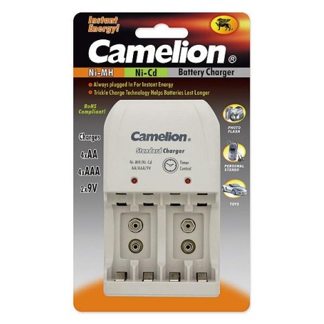 Camelion | Plug-In Battery Charger | BC-0904S | 2x or 4xNi-MH AA/AAA or 1-2x 9V Ni-MH